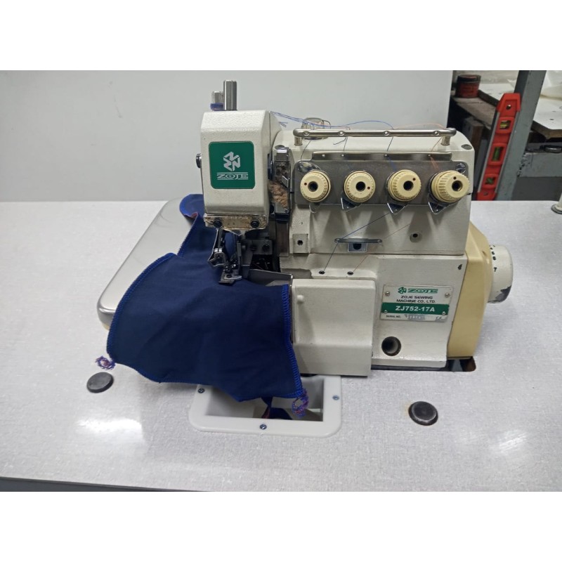 MÁQUINA OVERLOCK 4 FIOS ZOJE MOD. PEGASUS ZJ752-17AT MOTOR CONVENCIONAL 110/220V USADA MÁQUINA OVERLOCK 4 FIOS ZOJE MOD. PEGASUS ZJ752-17AT MOTOR CONVENCIONAL 110/220V USADA