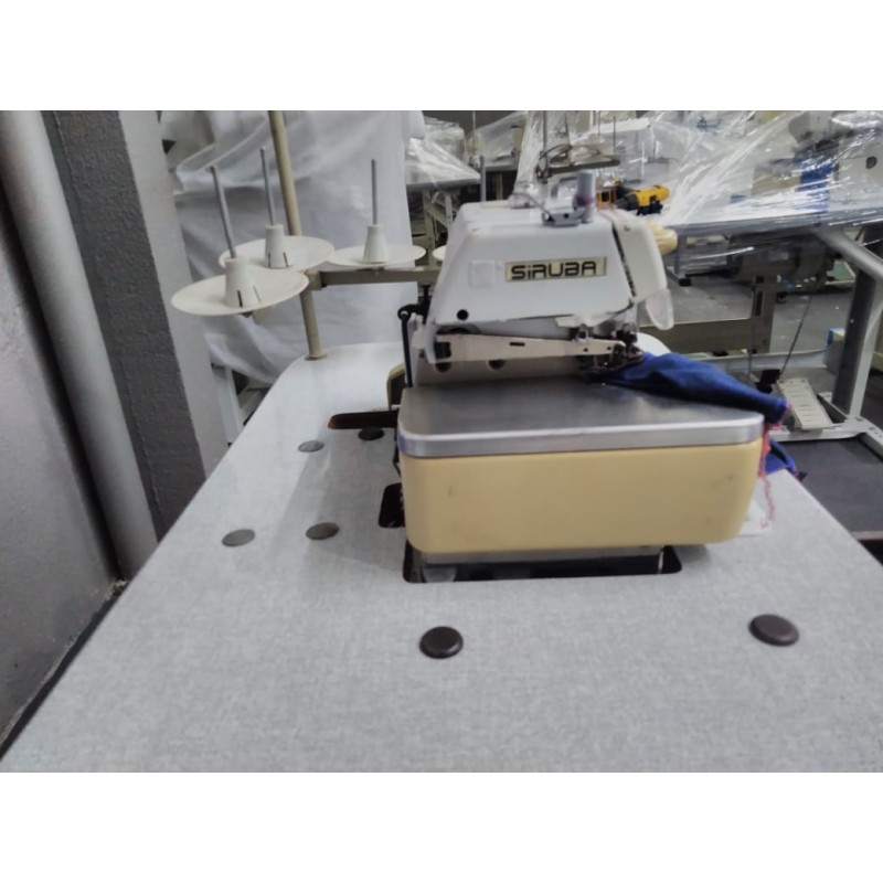 Máquina usada overlock ponto cadeia siruba 747f-514m2-24 motor convencional 110/220v Máquina usada overlock ponto cadeia siruba 747f-514m2-24 motor convencional 110/220v