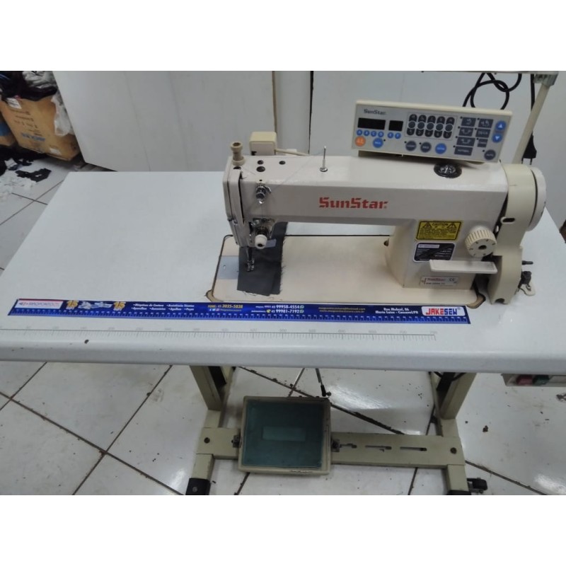 Máquina Reta Eletrônica Sunstar Km-250b-7s Usada 220v Máquina Reta Eletrônica Sunstar Km-250b-7s Usada 220v