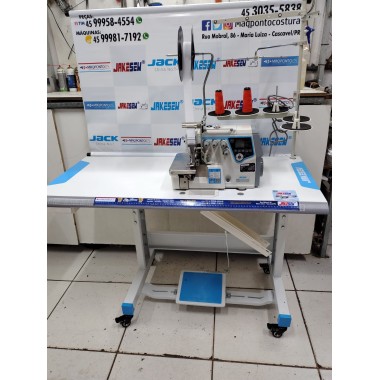 Máquina Interlok Eletrônica P/ Gola Polo - Modelo EC7-5D-SUT Jakesew (220V)