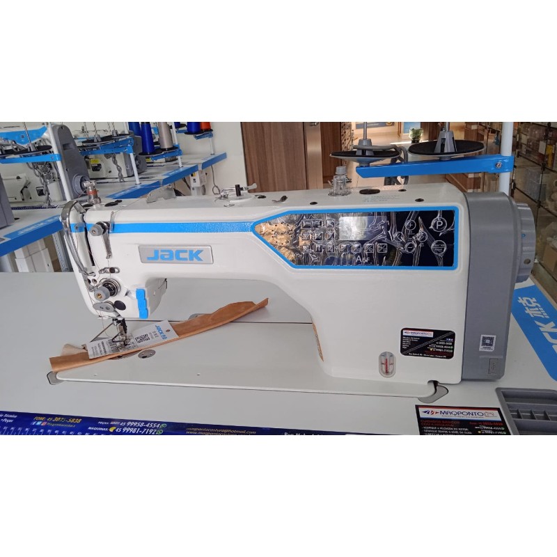 Máquina Reta Eletrônica Com Transporte Duplo Por Agulha - Modelo A6F Jack (220V) Máquina Reta Eletrônica Com Transporte Duplo Por Agulha - Modelo A6F Jack (220V)