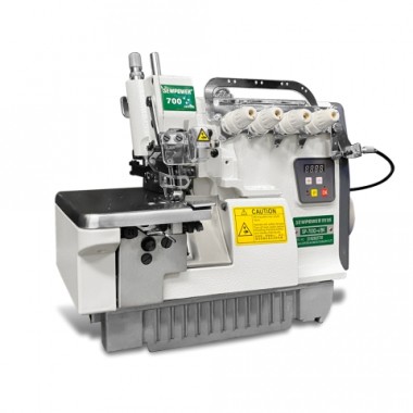 Máquina Overloque Ponto Cadeia com Embutidor Manual Motor Direct Drive SP-700D-4/BK Sew Power