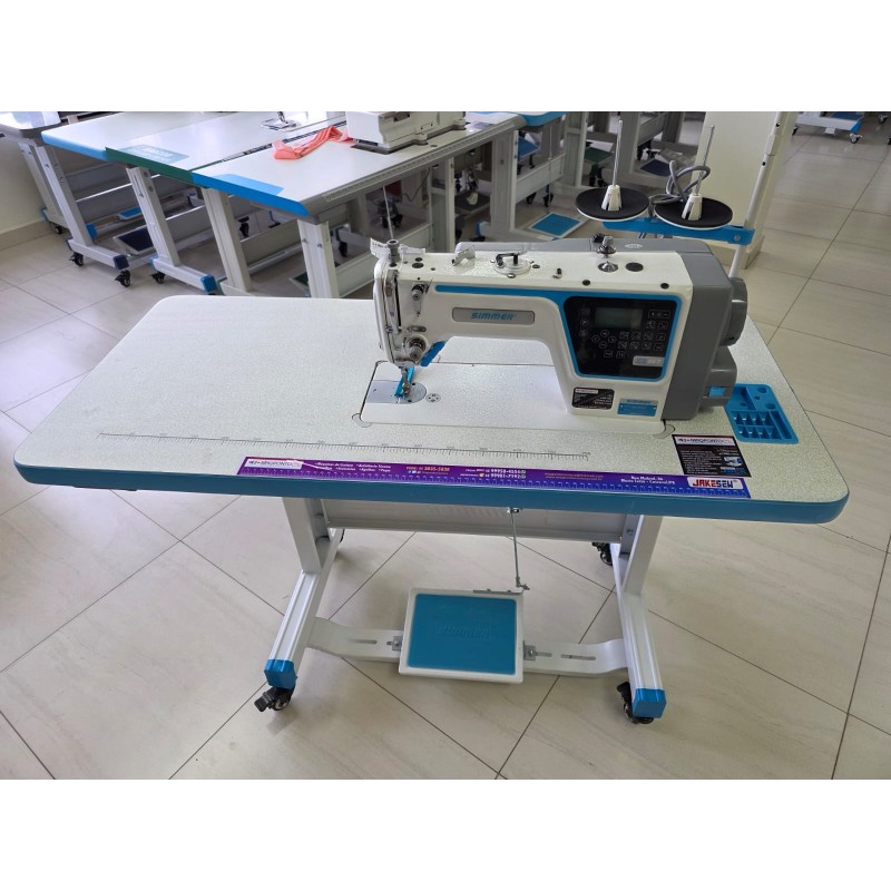 Máquina reta eletrônica com motor de passo Simmer ES86T 220v Máquina reta eletrônica com motor de passo Simmer ES86T 220v