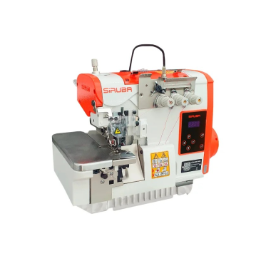 Máquina Overlok 3 fios c/ Arremate Motor Direct Drive - Modelo 537QE-504M-7-04/BK Siruba (220v)