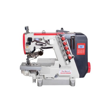 Máquina Costura Galoneira Cilíndrica Eletrônica 02 Motores e Refilador SSF80ND-35-AB-UT-364-SP-QI 220V - Sun Special